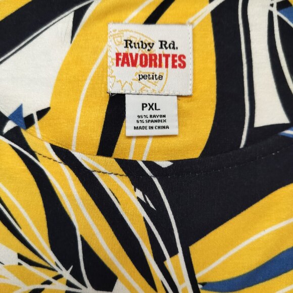 RUBY RD FAVORITES Shirt Long Sleeve Size PXL NWT Multicolored Funky - Picture 3 of 9